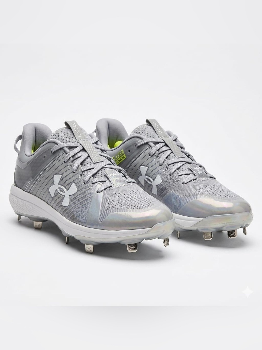 Under Armour Women's Gray Iridescent Softball Cleats